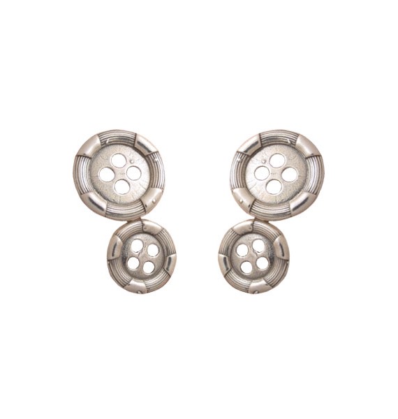 Sterling Silver Double Button Cufflinks