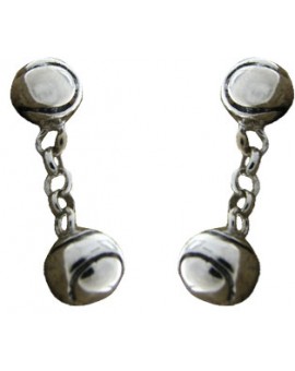 Sterling Silver Double Tennis Ball Cufflinks 2