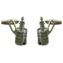 Sterling Silver Tower of Gold Cufflinks