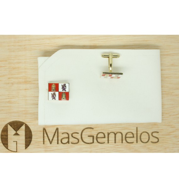 Gemelos bandera de Castilla y Leon