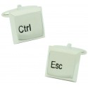 Gemelos para camisa Teclas Control y Escape 3D