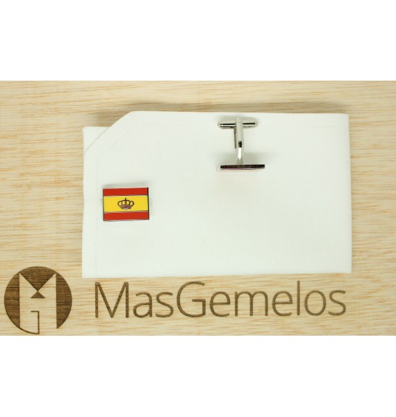 Spain Navigation Flag Cufflinks 