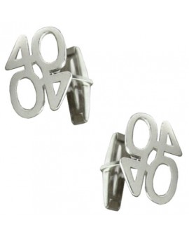 Gemelos para camisa personalizado número 40 aniversario Plata 925