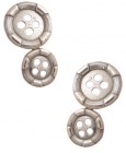Sterling Silver Double Button Cufflinks