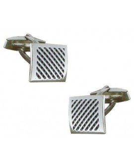 Gemelos Plata 925 para camisa Rejilla 