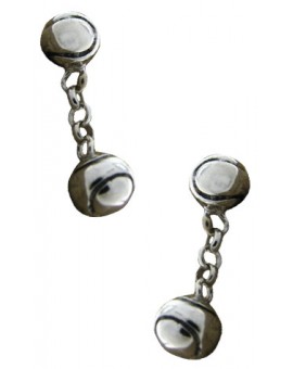 Gemelos Plata para camisa Doble Pelota de Tenis 