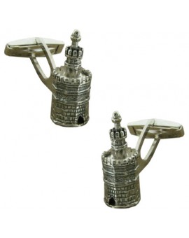 Sterling Silver Tower of Gold Cufflinks
