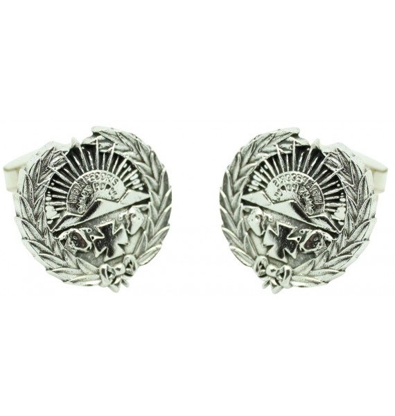 Gemelos Plata 925 veterinaria escudo oficial