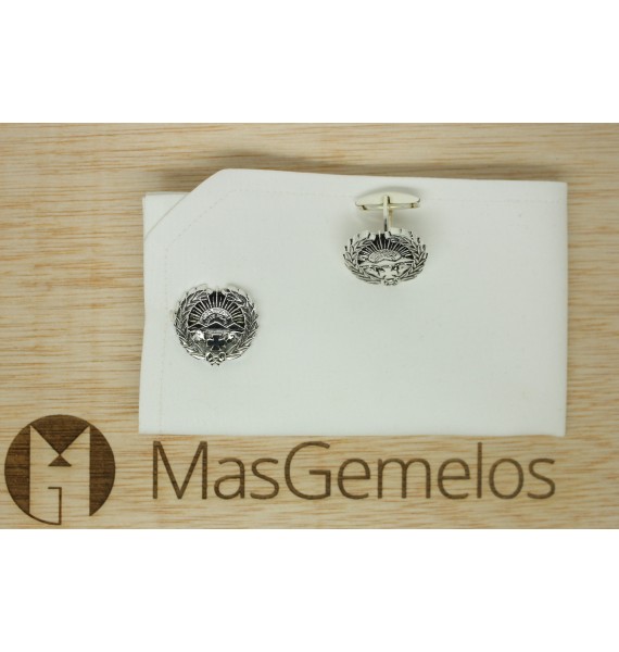 Gemelos personalizados Plata veterinaria 925