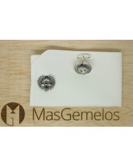 Gemelos personalizados Plata veterinaria 925