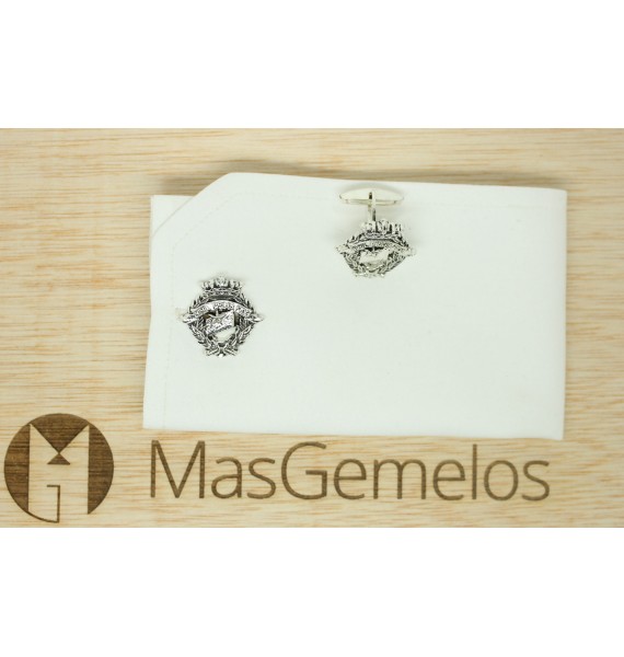Sterling Silver Notary Emblem Cufflinks