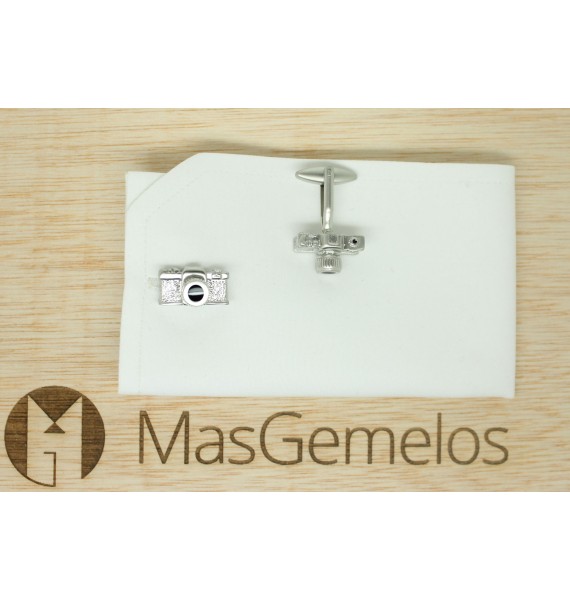 Gemelos camisa originales para regalo cámara de fotos 