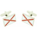 Cross of Burgundy Flag Cufflinks 
