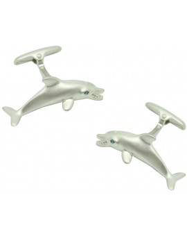 Silver Plated Dolphin Cufflinks