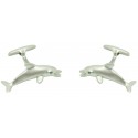 Gemelos para camisa Delfín Plateado 