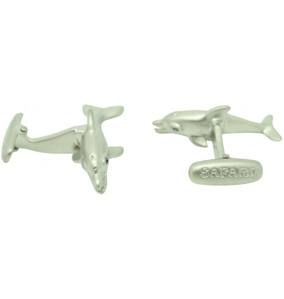 Silver Plated Dolphin Cufflinks