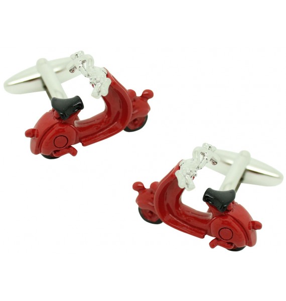 3D Red Vespa Cufflinks 