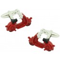 3D Red Vespa Cufflinks 