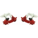 Gemelos originales para camisa vespa roja en 3D