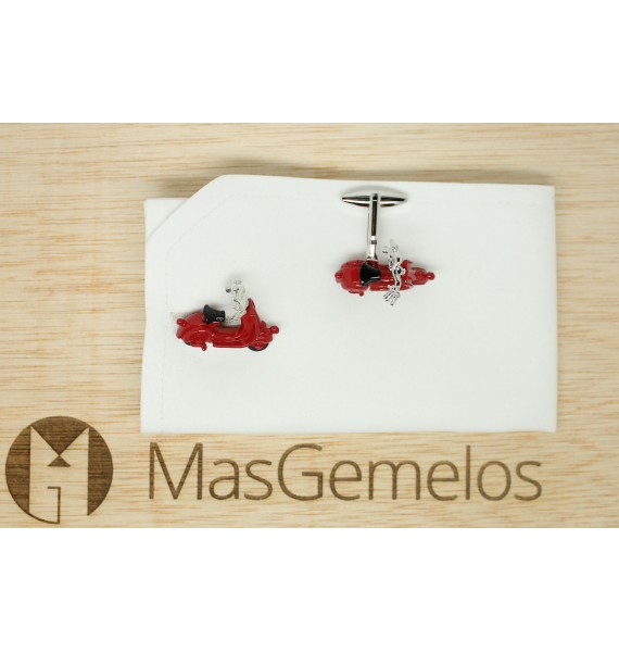Gemelos vespa roja para camisa 