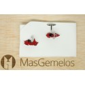 Gemelos vespa roja para camisa 