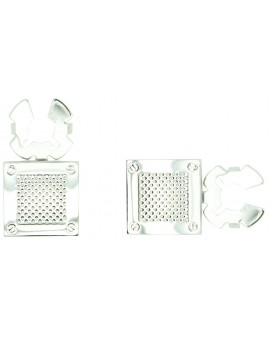 Silver Plated Wickerwork Button Covers