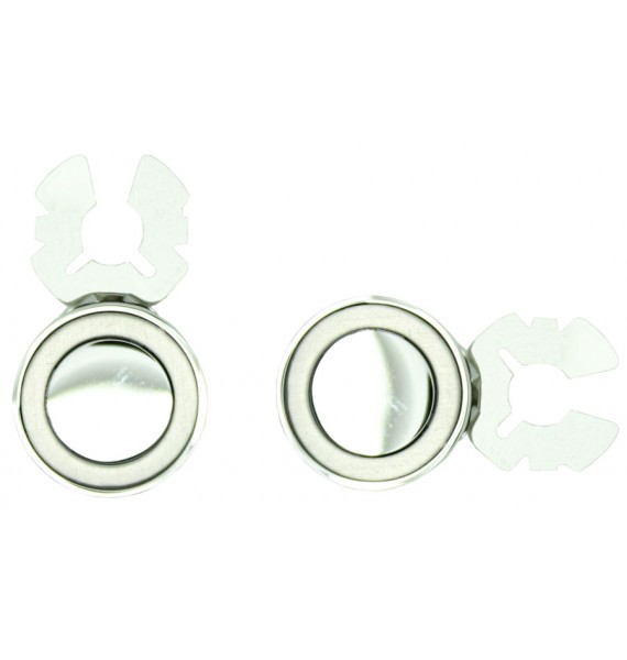 Silver Plated Circle Button Covers