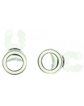 Silver Plated Circle Button Covers