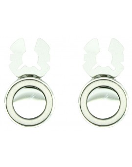 Silver Plated Circle Button Covers 2