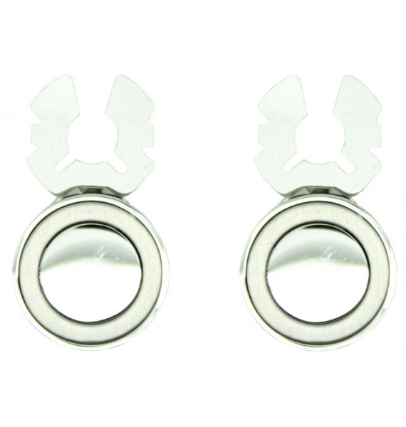 Silver Plated Circle Button Covers