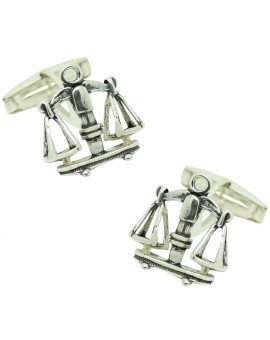 Gemelos para camisa Símbolo de Justicia Plata 925