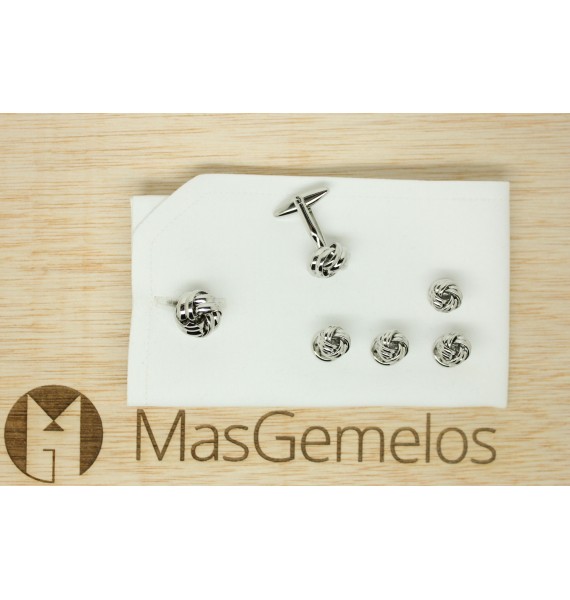 Silver Plated Knot Smoking Set 