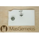 Gemelos para camisa Círculo Cristal de swarovski Gris  