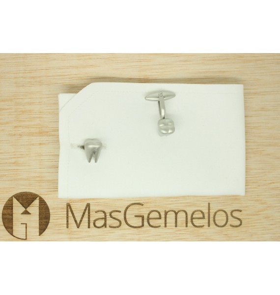 Gemelos camisa Muela Plateada