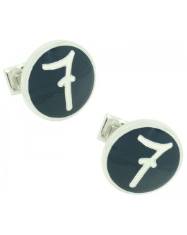 Gemelos camisa Skultuna Número 7 Azul Diseño Lino Ieluzzi 