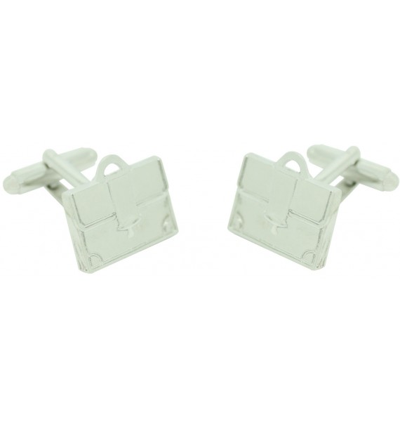 Silver Executive Briefcase Cufflinks 