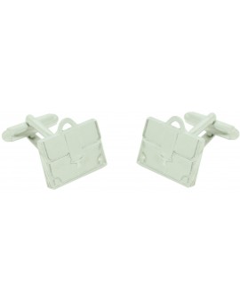 Silver Executive Briefcase Cufflinks 