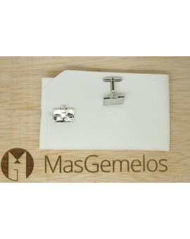 Silver Executive Briefcase Cufflinks 