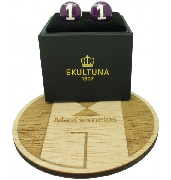 Gemelos camisa Skultuna numero 1 morado