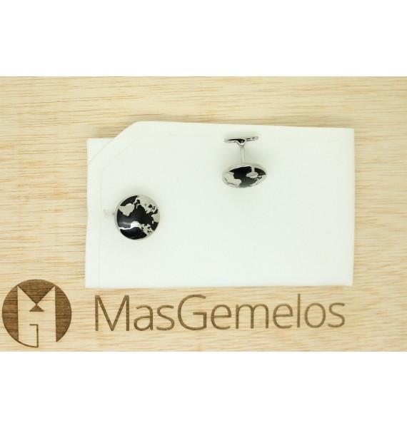 Gemelos camisa Skultuna globo terraqueo