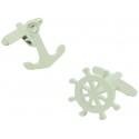  Boat Wheel and Anchor Cufflinks
