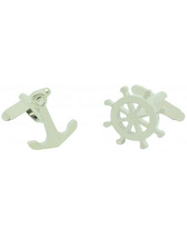  Boat Wheel and Anchor Cufflinks 2