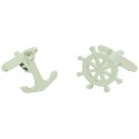  Boat Wheel and Anchor Cufflinks