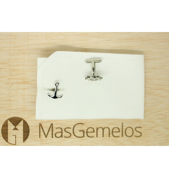 Gemelos de camisa Ancla y Timón