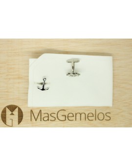 Gemelos de camisa Ancla y Timón