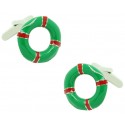 Gemelos para camisa Salvavidas Verde