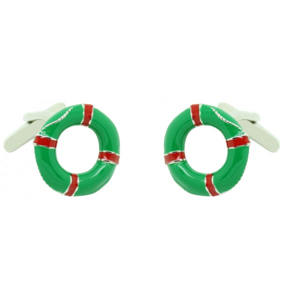 Green Lifebelt Cufflinks 