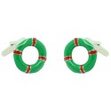 Green Lifebelt Cufflinks 