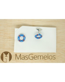 Blue Lifebelt Cufflinks 