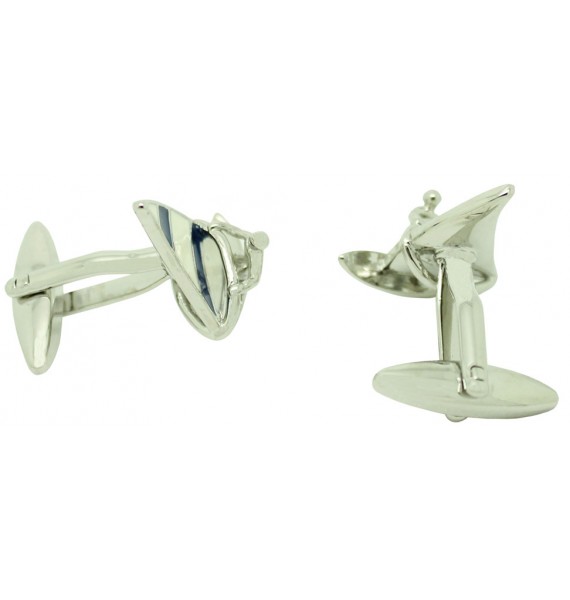 Blue Sail Windsurf Cufflinks 